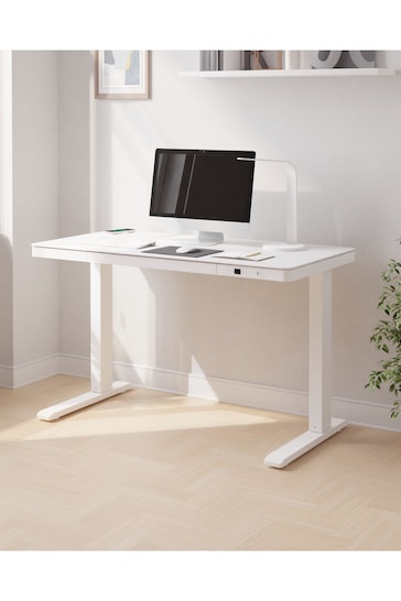 Koble White Juno Height Adjustable Smart Desk