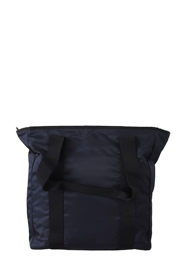 Versace Blue Nylon Tote Bag