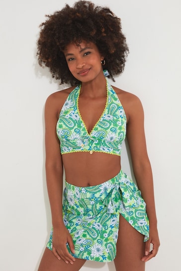 Joe Browns Green Bright Floral Wrap Swim Skirt