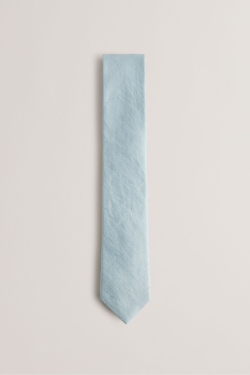 Ted Baker Blue Lyre Texture Silk Linen Tie