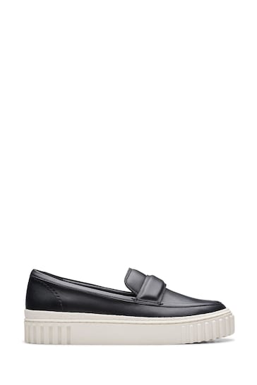 Clarks Black Leather Mayhill Cove Shoes