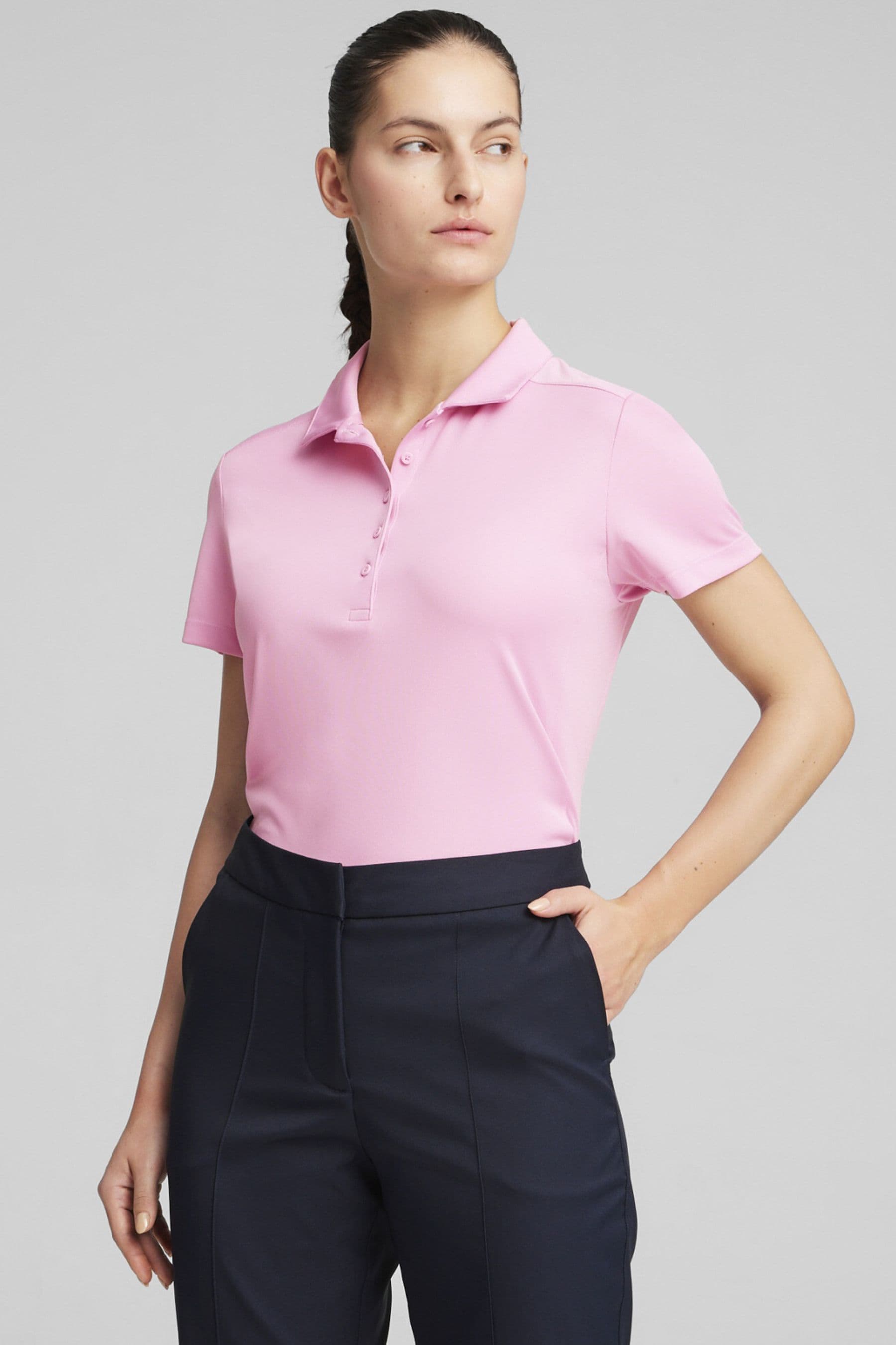 Puma pink golf shirt cheap