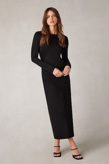 Ro&Zo Jersey Ruched Side Midaxi Dress