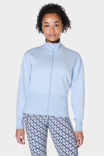 Sweaty Betty Breeze Blue After Class Zip Up Sweatshirt