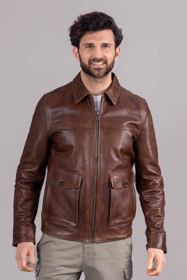 Lakeland Leather Brown Hesket Leather Jacket