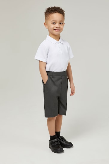 Trutex Junior Boys Slim Leg Grey 2 Pack School Shorts
