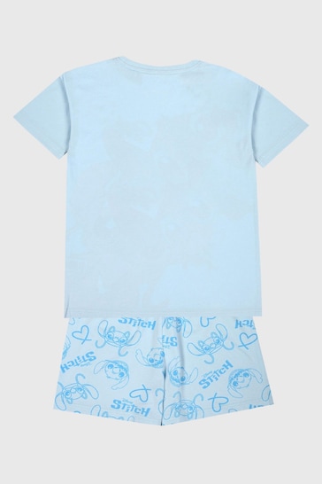 Brand Threads Blue Stitch Girls Short Pyjama Set