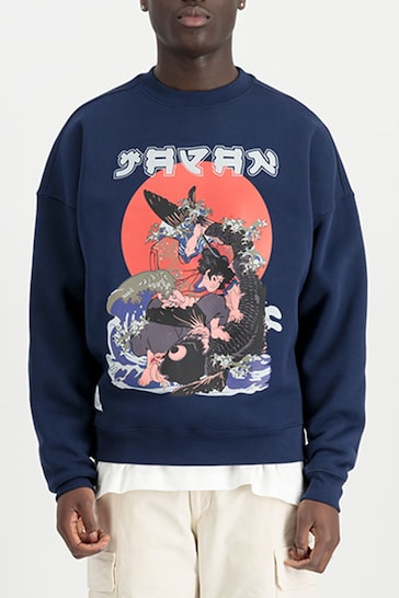 Alpha Industries Blue Japan Warrior Sweater