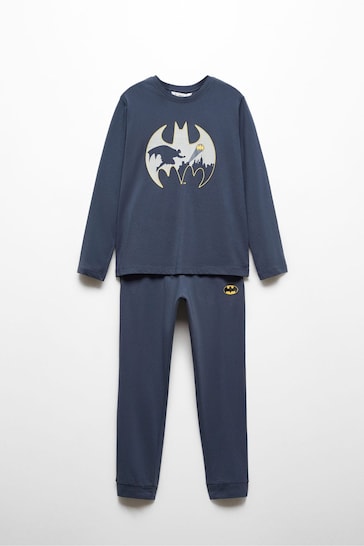 Mango Rounded Neck Long sleeve Batman Pyjamas Set