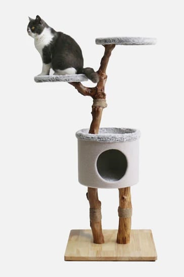 Lords and Labradors Grey Back to Nature 3 Tier Cat Scratch Post