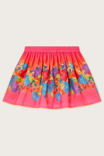 Monsoon Pink Ombre Floral Skirt