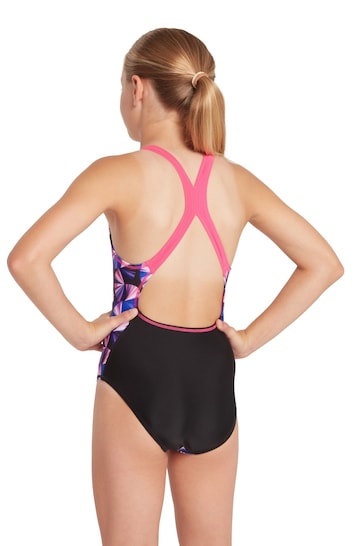 Zoggs Girls Flyback One Piece Swimsuit