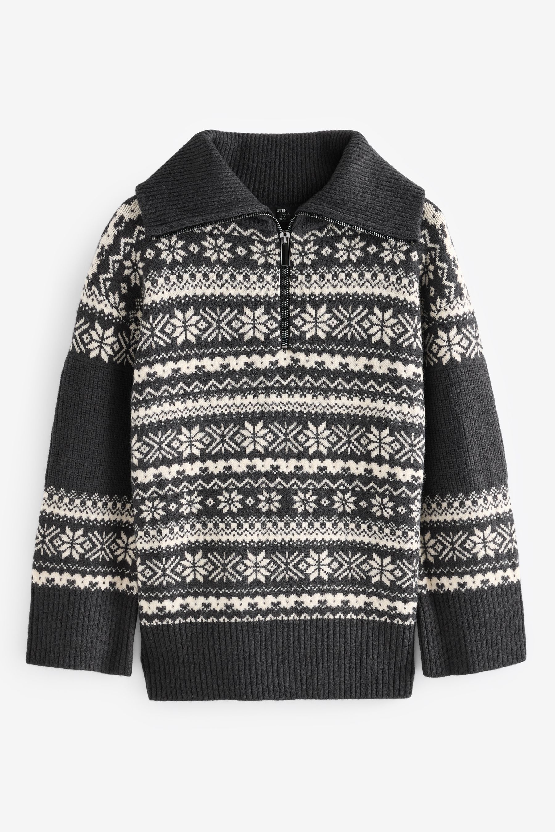 Black and white christmas sweater top