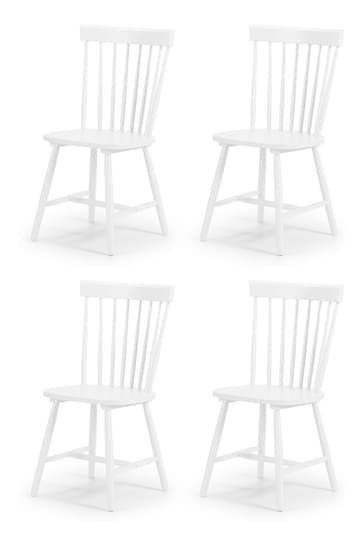 Julian Bowen White Torino Chairs Set Of 4