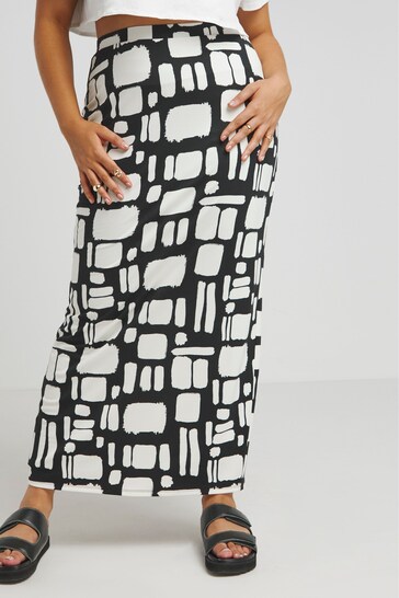 Simply Be Supersoft Maxi Black Skirt