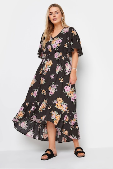 Yours Curve Black High Lo Dress