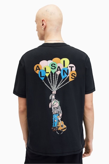 AllSaints Black Lofty Crew Neck T-Shirt