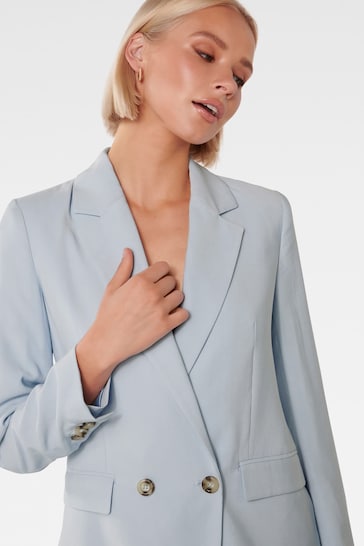 Forever New Blue Fran Double Breasted Blazer