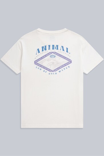 Animal Leena Organic Graphic White T-Shirt