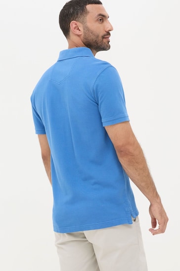 FatFace Blue Pique Polo Shirt