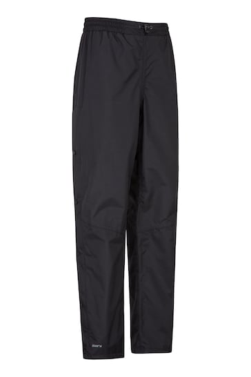 Mountain Warehouse Black Womens Downpour Short Length Waterproof Trousers