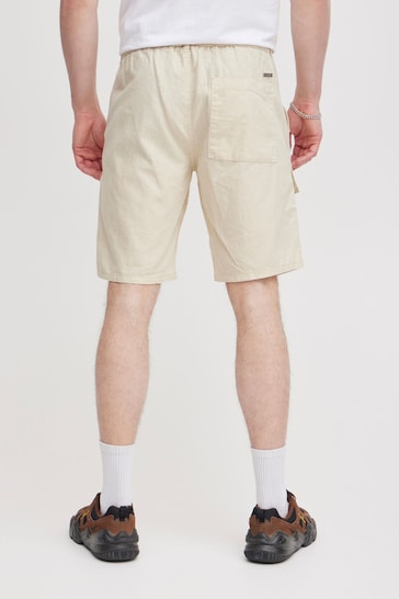 Blend Cream Linen Cargo Shorts