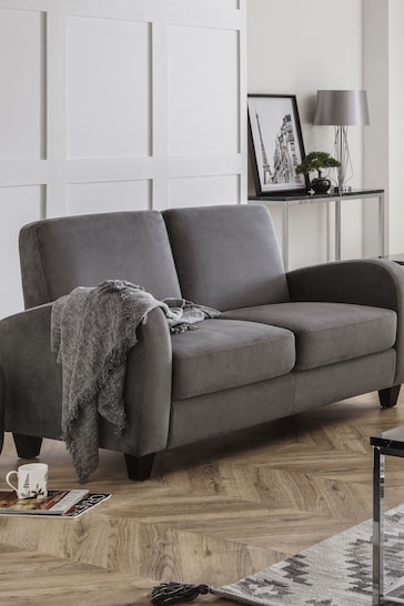 Julian Bowen Grey Vivo 3 Seater Chenille Sofa