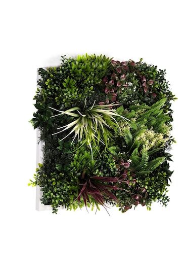 Premier Decorations Ltd Green 50x50cm Lush Tropics Artificial Garden Wall Art