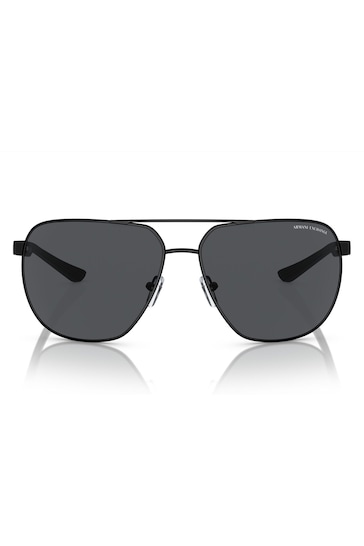 Armani Exchange Ax2047S Round Black Sunglasses