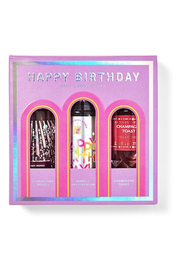 Bath & Body Works Happy Birthday Fine Fragrance Mist Trio Mini Gift Box Set