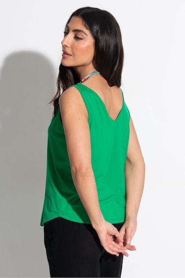 Pour Moi Green Sophie Fuller Bust Stretch V-Neck Vest with LENZING™ ECOVERO™ Viscose