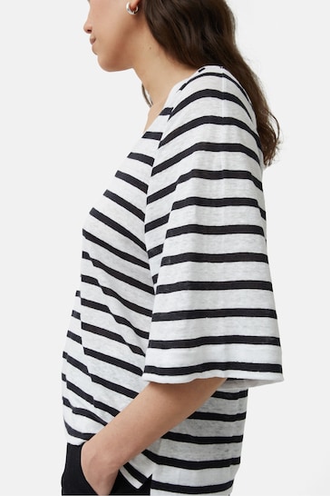 Jigsaw Linen Blythe Stripe T-Shirt