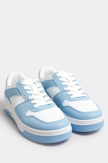 Yours Curve Blue Chunky Trainers In Extra Wide EEE Fit