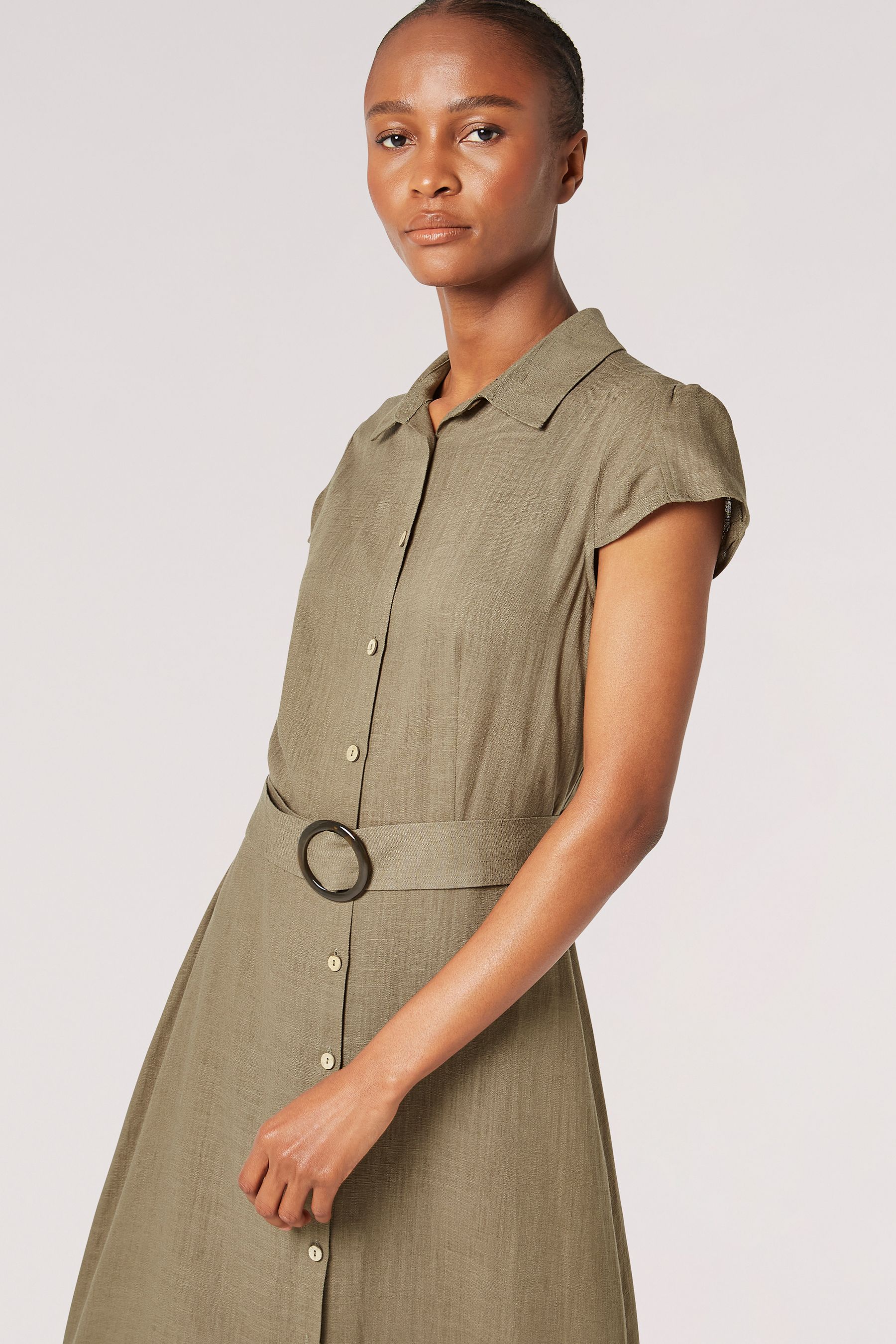 Apricot shirt dress cheap