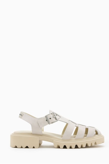 AllSaints White Nessa Sandals