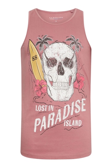 BadRhino Big & Tall Pink Lost In Paradise Print Vest