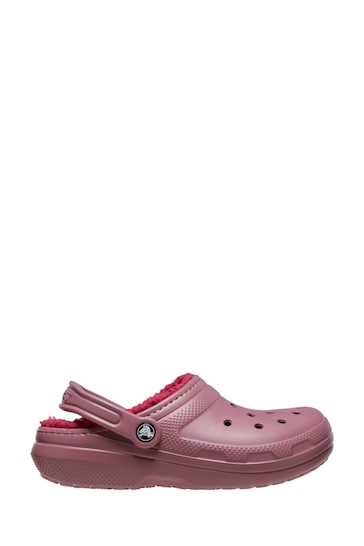 Crocs Pink Classic Lined Clogs