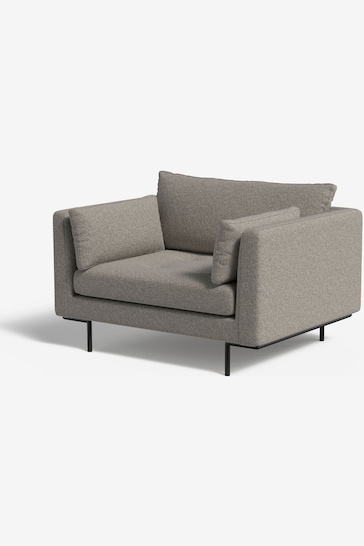 MADE.COM Basket Weave Pumice Grey Harlow Loveseat