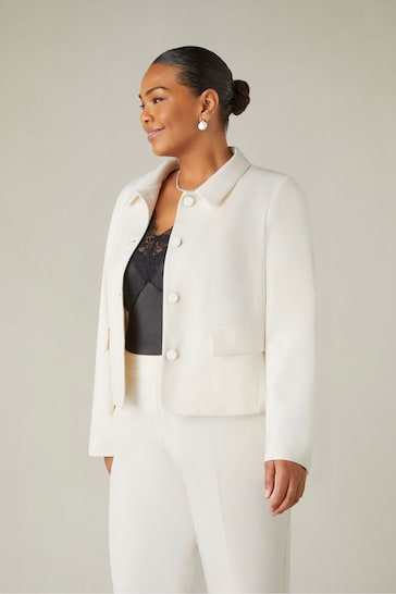 Live Unlimited Curve Ivory Short Tailored White Jacket