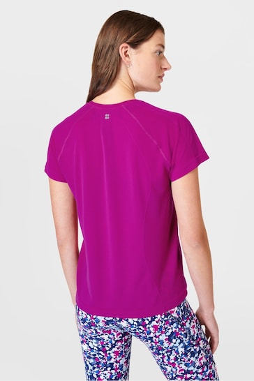 Sweaty Betty Magenta Fusion Purple Athlete Seamless Featherweight T-Shirt