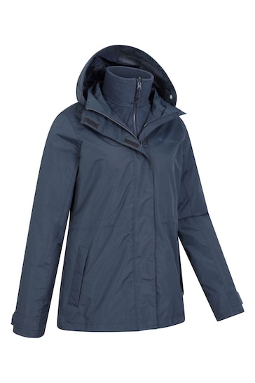 Mountain Warehouse Blue Womens Fell 3-in-1 Water-Resistant Jacket