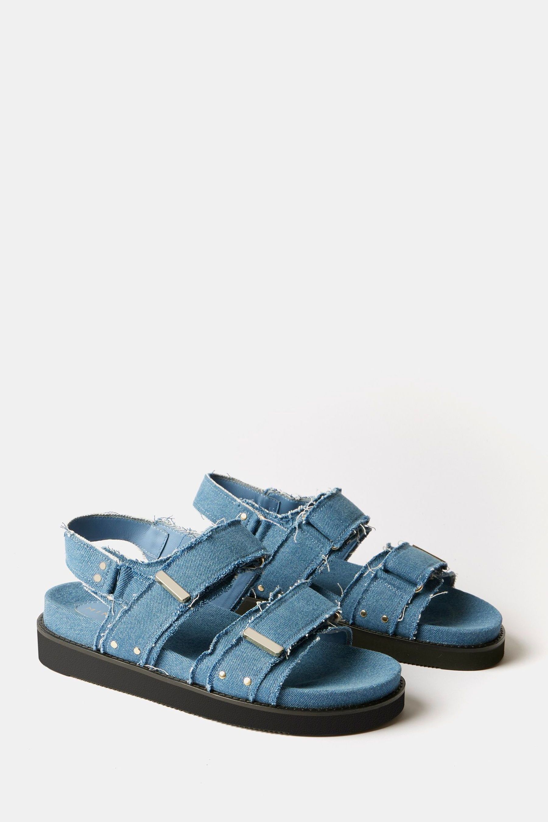 Buy Mint Velvet Blue Denim Raw Edge Sandals from the Next UK