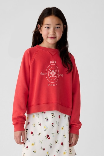 Gap Red DÔEN Logo Sweatshirt (Kids)
