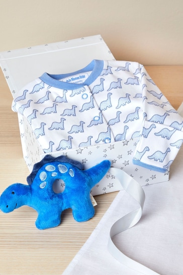 JoJo Maman Bébé Blue New Baby Dino Gift Set