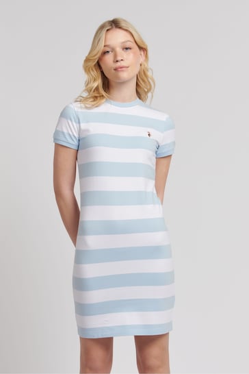U.S. Polo Assn. Womens Striped T-Shirt Dress