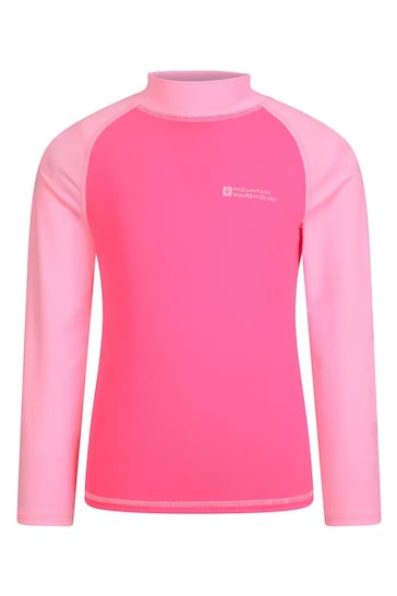 Mountain Warehouse Pink Kids Long Sleeved Rash Vest