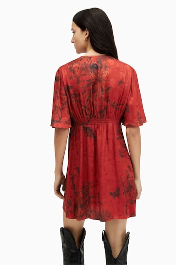 AllSaints Red Tian Sanibel Dress