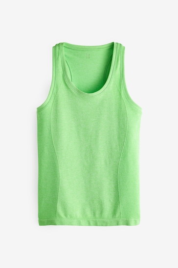 Sweaty Betty Zest Green Marl Athlete Seamless Workout Tank Top
