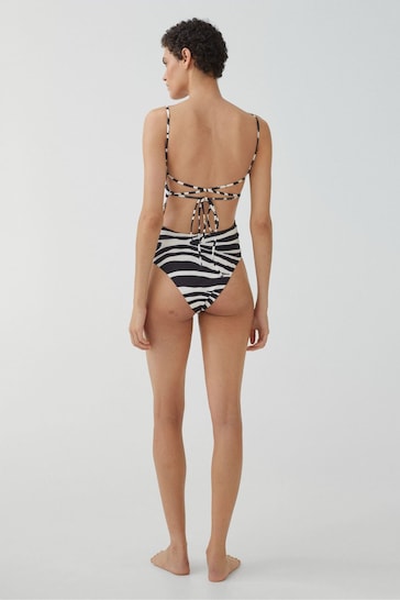 Mango Zebra Print Swimsuit