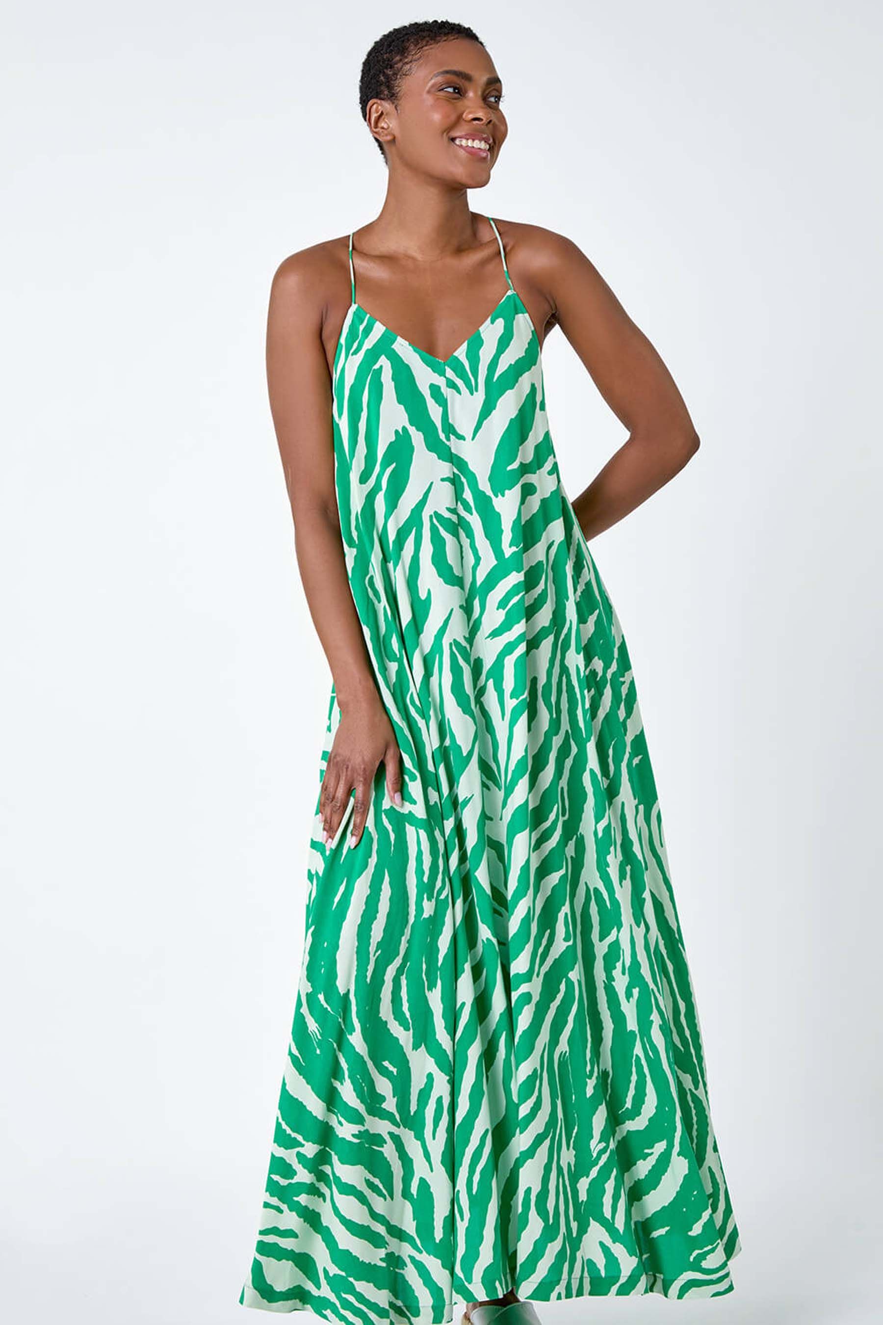 Animal print halter dress sales